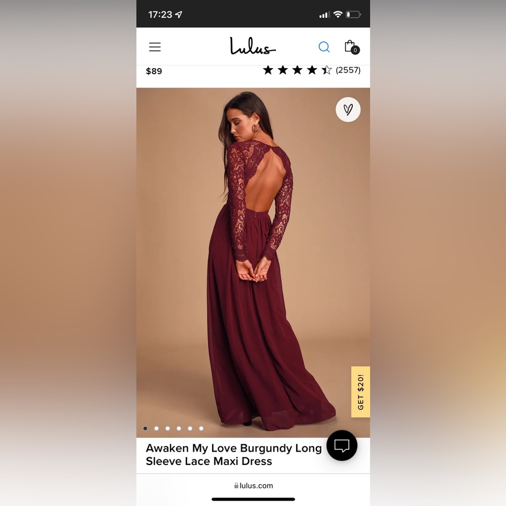 Lulus Awaken my love lace maxi dress in burgundy